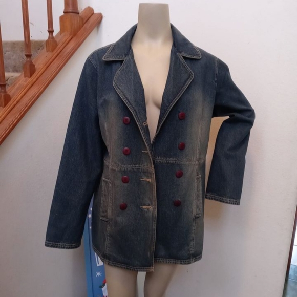 NWOT Xhilaration XL Denim Jean Jacket Y2K - Picture 1 of 8